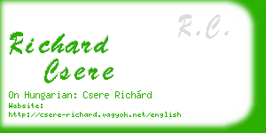 richard csere business card